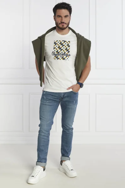 T-shirt WARREN | Regular Fit Pepe Jeans London biały