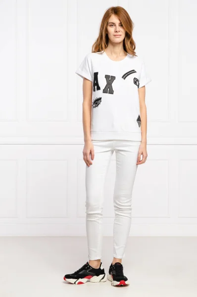 T-shirt | Regular Fit Armani Exchange biały