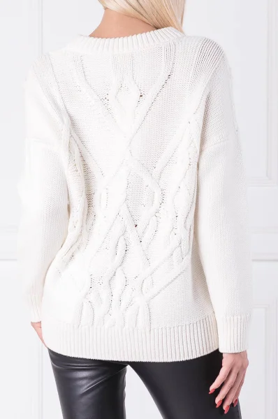 Sweter Walromy | Regular Fit | z dodatkiem wełny BOSS ORANGE kremowy