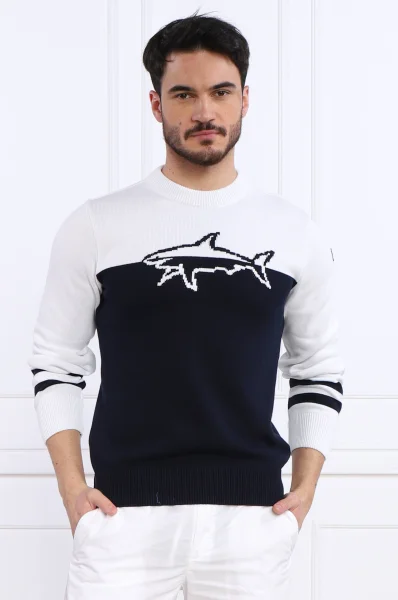 светр | regular fit Paul&Shark білий