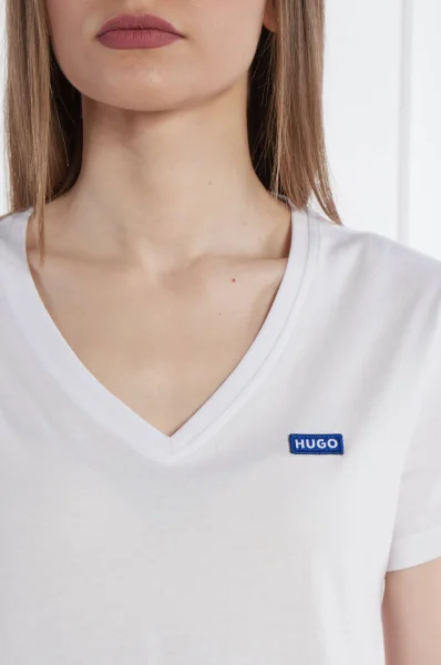 T-shirt Classic V B | Regular Fit Hugo Blue biały