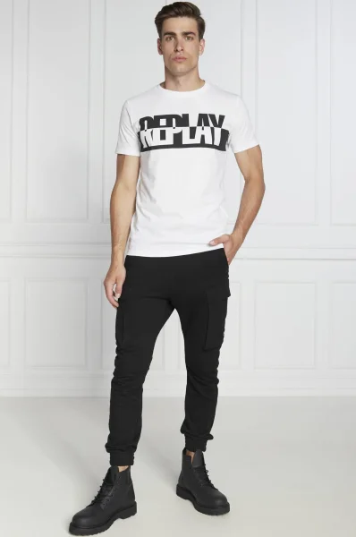 T-shirt | Regular Fit Replay biały