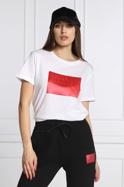 футболка | regular fit Armani Exchange білий