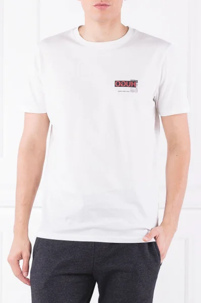 T-shirt Durned-U1 | Oversize fit HUGO biały