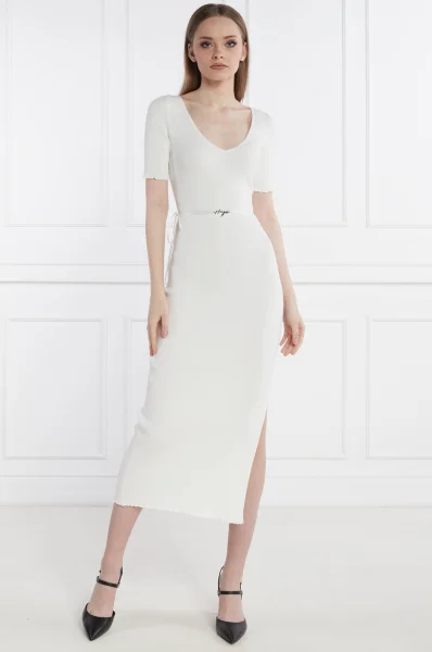 Sukienka z paskiem Simbly HUGO biały