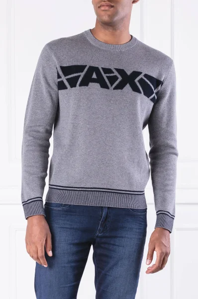 Sweter | Regular Fit Armani Exchange szary