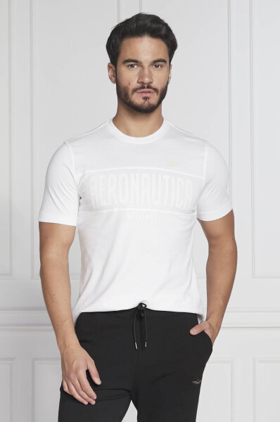 T-shirt | Slim Fit Aeronautica Militare biały