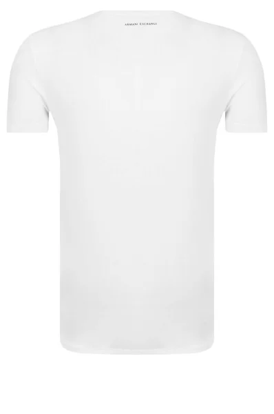 T-shirt | Slim Fit | pima Armani Exchange biały