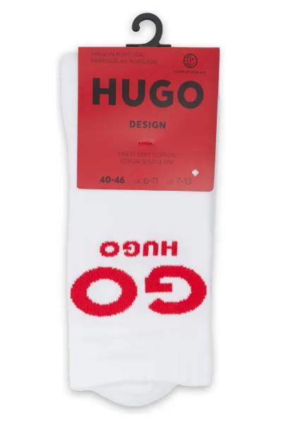 Socks QS RIB SLOGAN CC Hugo Bodywear white