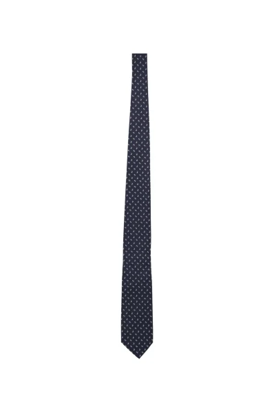 Jedwabny krawat BOSS BLACK granatowy