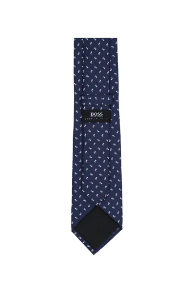Silk tie BOSS BLACK navy blue