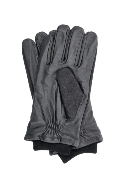 Rękawiczki | z dodatkiem skóry Pepe Jeans London czarny
