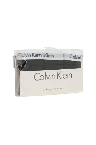 Stringi 3-pack Calvin Klein Underwear czarny