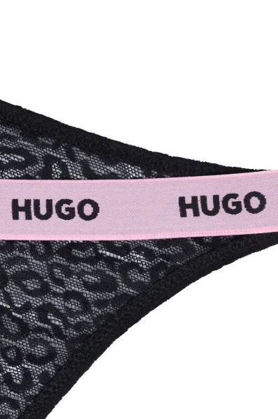 Koronkowe stringi Hugo Bodywear czarny