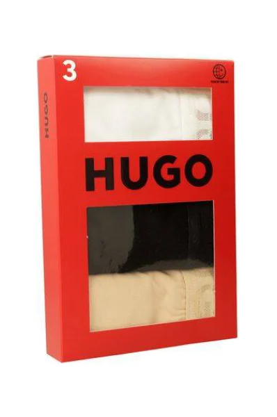 Figi 3-pack Hugo Bodywear beżowy