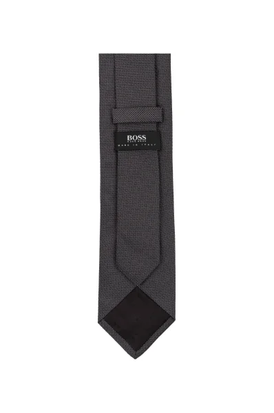 Jedwabny krawat BOSS BLACK grafitowy