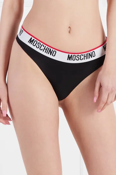 Stringi 2-pack Moschino Underwear czarny