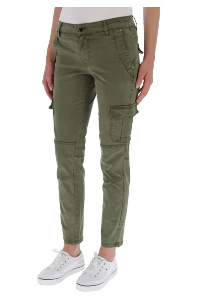 Spodnie CAROLINE | Slim Fit GUESS khaki