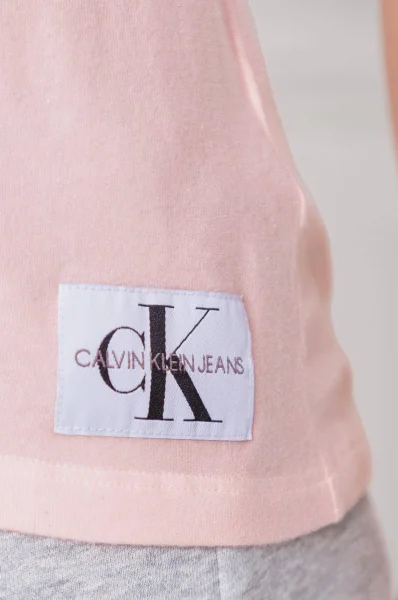 T-shirt | Slim Fit CALVIN KLEIN JEANS różowy