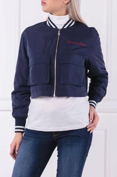 Jacket CROPPED | Regular Fit Tommy Jeans navy blue