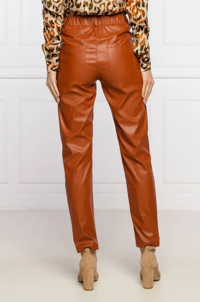 Skórzane spodnie STEEVAL | Slim Fit Silvian Heach brązowy