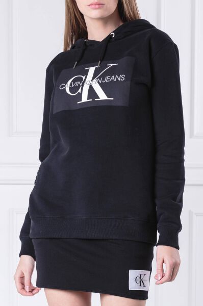 Bluza MONOGRAM BOX | Relaxed fit Calvin Klein Jeans | Czarny Bluza MONOGRAM BOX | Relaxed fit Calvin Klein Jeans | Czarny