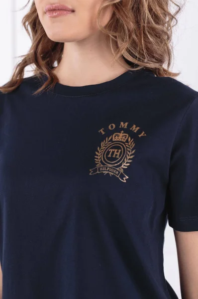 T-shirt MINA C-NK TEE SS | Regular Fit Tommy Hilfiger granatowy