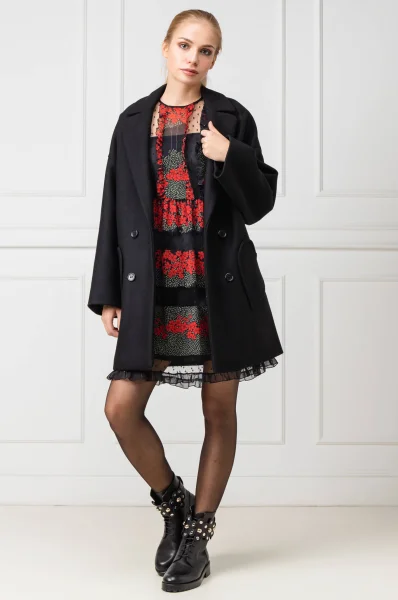 Wool coat | Loose fit | with addition of cashmere Red Valentino black