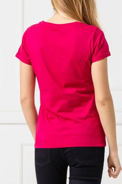 T-shirt Denna_4 | Slim Fit HUGO różowy