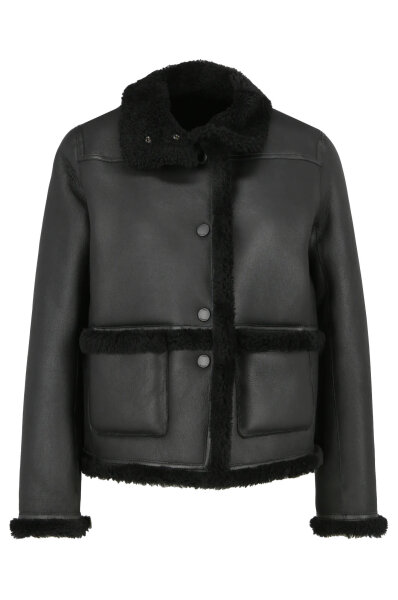 Leather reversible jacket | Regular Fit TORY BURCH | Black /en