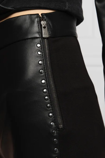 Spodnie FLAVIO | Slim Fit | z dodatkiem skóry Pinko czarny