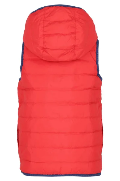 Dwustronny bezrękawnik | Slim Fit BOSS Kidswear czerwony