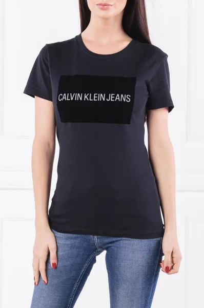 T-shirt INSTITUTIONAL FLOCK | Regular Fit CALVIN KLEIN JEANS black