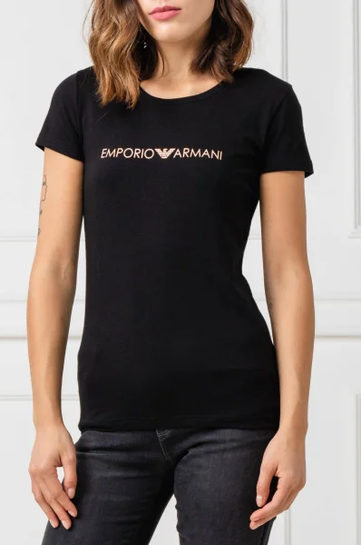 T-shirt | Slim Fit | cotton stretch Emporio Armani czarny