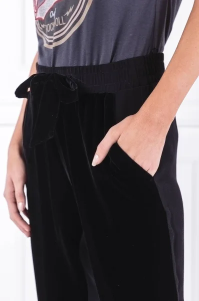 Spodnie DIARIO | Regular Fit | z dodatkiem jedwabiu Pinko czarny