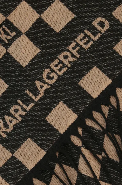 Wełniany szal Karl Lagerfeld beżowy