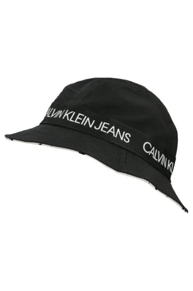 Dwustronny kapelusz REVERSIBLE CALVIN KLEIN JEANS czarny