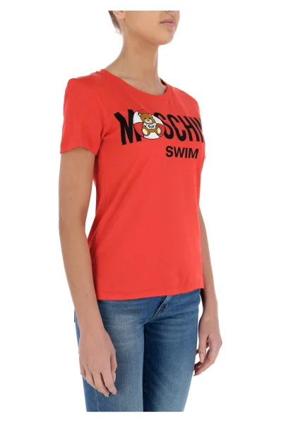 T-shirt | Regular Fit Moschino Swim czerwony