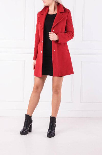Wool Coat Love Moschino Red Gomez Pl En, Love Moschino Red Shirt Hem Trench Coat