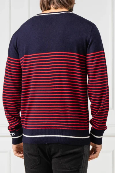 Wełniany sweter | Regular Fit N21 granatowy