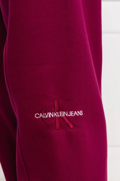 Spodnie dresowe MONOGRAM | Regular Fit CALVIN KLEIN JEANS fuksja
