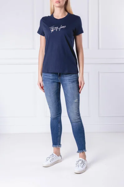 T-shirt TJW FEMININE SCRIPT | Regular Fit Tommy Jeans navy blue