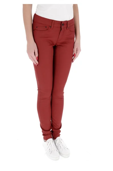 Jeansy PIXIE | Slim Fit | mid waist Pepe Jeans London czerwony
