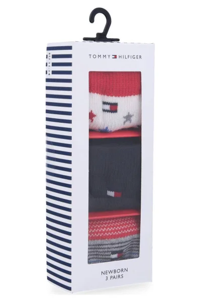 Socks 3-pack Tommy Hilfiger red