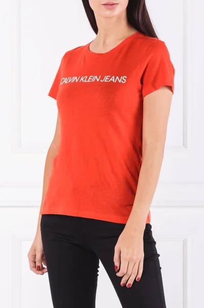 T-shirt INSTITUTIONAL LOGO | Regular Fit CALVIN KLEIN JEANS orange