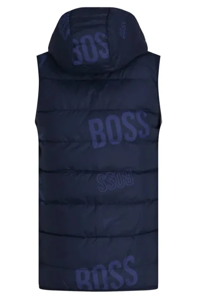 Reversible sleeveless gilet | Regular Fit BOSS Kidswear navy blue