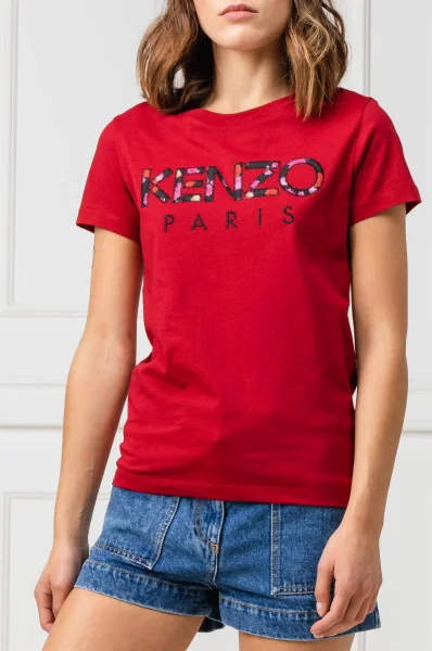 T-shirt PARIS | Slim Fit Kenzo czerwony