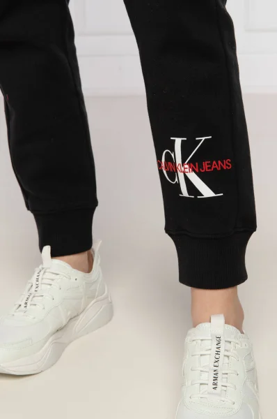 спортивні штани monogram | regular fit CALVIN KLEIN JEANS чорний
