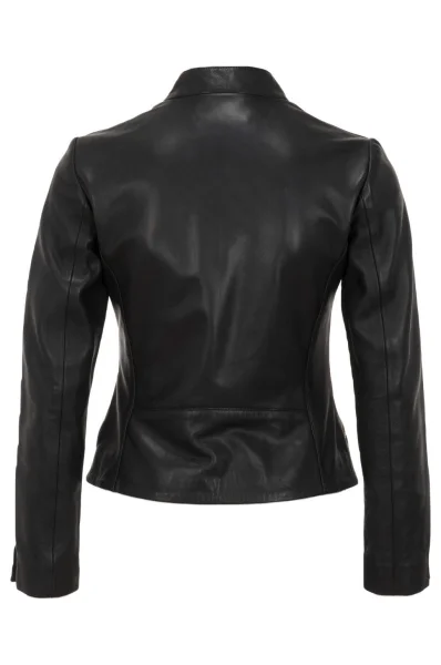 Numbers Leather Jacket Pinko black