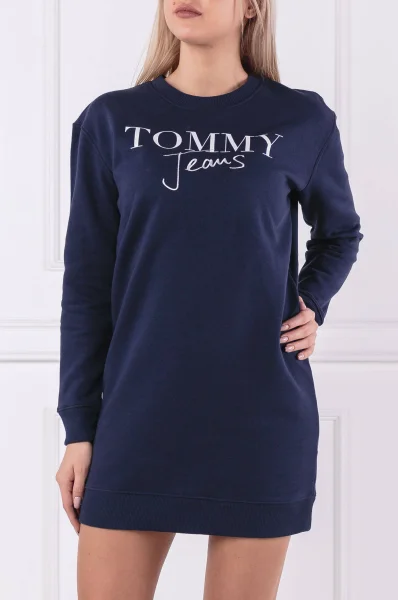 Sukienka LOGO Tommy Jeans granatowy